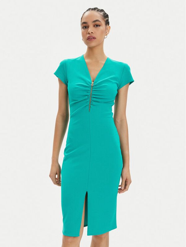 Rinascimento Rinascimento Koktel haljina CFC0117728003 Tirkizna Slim Fit