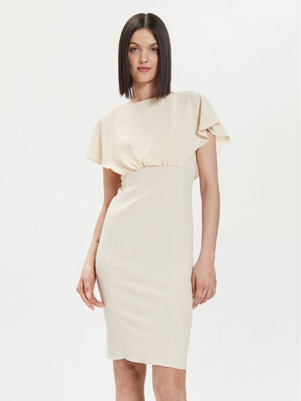 Rinascimento Rinascimento Koktel haljina CFC0118271003 Bež Regular Fit