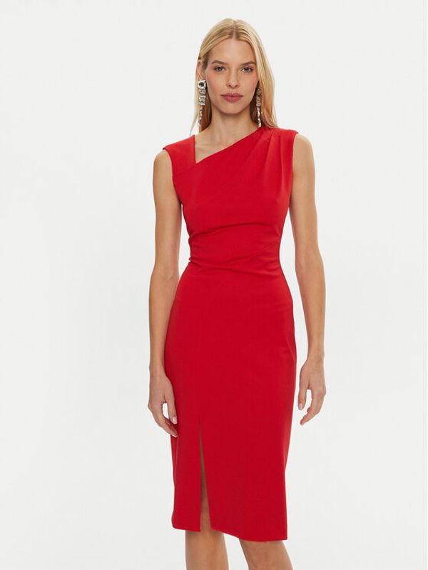 Rinascimento Rinascimento Koktel haljina CFC0119761003 Crvena Regular Fit