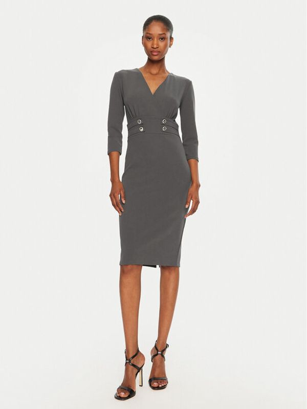 Rinascimento Rinascimento Koktel haljina CFC0119920003 Siva Regular Fit