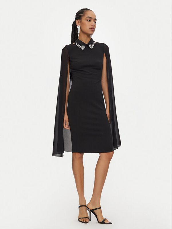 Rinascimento Rinascimento Koktel haljina CFC0120001003 Crna Regular Fit