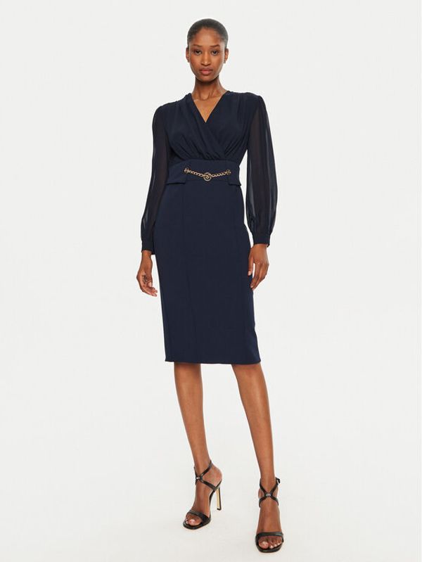 Rinascimento Rinascimento Koktel haljina CFC0120006003 Tamnoplava Regular Fit