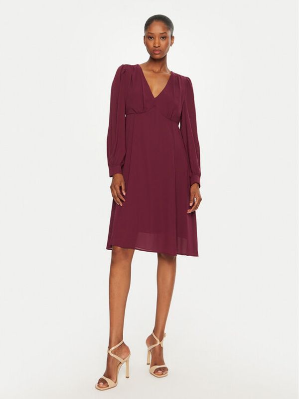 Rinascimento Rinascimento Koktel haljina CFC0120500003 Tamnocrvena Regular Fit