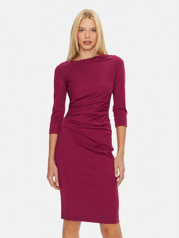 Rinascimento Rinascimento Koktel haljina CFC0121014003 Tamnocrvena Regular Fit