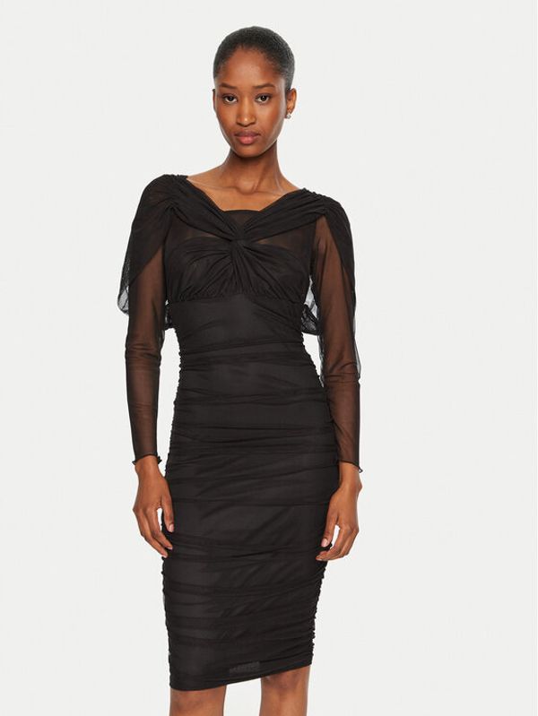 Rinascimento Rinascimento Koktel haljina CFC0121017003 Crna Slim Fit