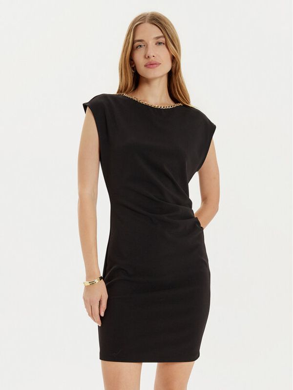 Rinascimento Rinascimento Koktel haljina CFC0121364003 Crna Regular Fit