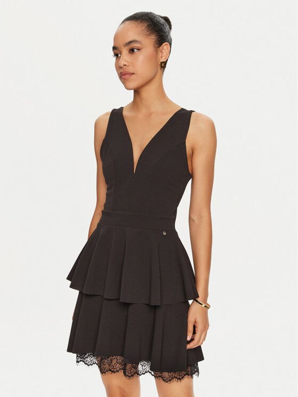 Rinascimento Rinascimento Koktel haljina CFC0121820003 Crna Regular Fit