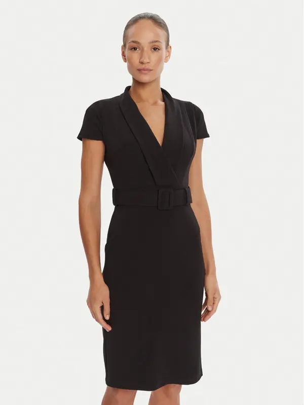 RINASCIMENTO Rinascimento Koktel haljina CFC0125582003 Crna Slim Fit
