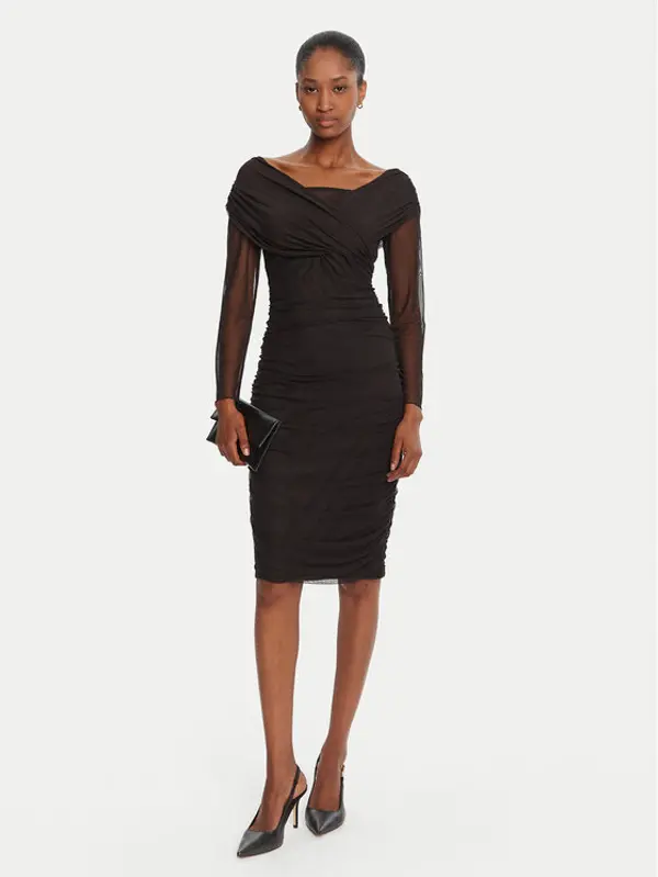 RINASCIMENTO Rinascimento Koktel haljina CFC0126152003 Crna Slim Fit