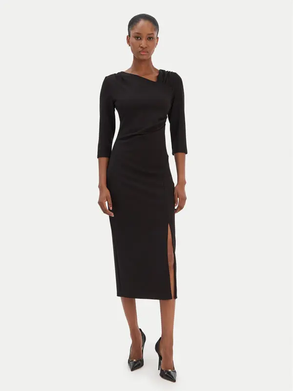 RINASCIMENTO Rinascimento Koktel haljina CFC0126635003 Crna Slim Fit