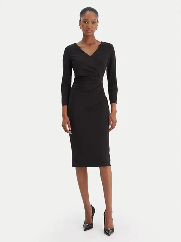 RINASCIMENTO Rinascimento Koktel haljina CFC0126655003 Crna Slim Fit