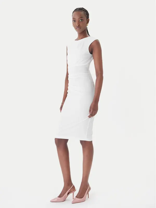RINASCIMENTO Rinascimento Koktel haljina CFC0127683003 Bijela Slim Fit