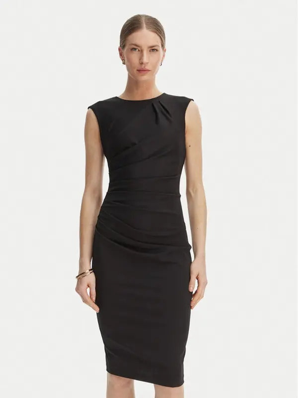 RINASCIMENTO Rinascimento Koktel haljina CFC0127683003 Crna Slim Fit