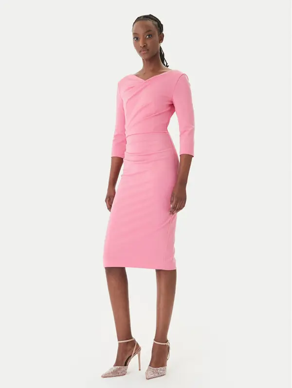 RINASCIMENTO Rinascimento Koktel haljina CFC0127699003 Ružičasta Slim Fit