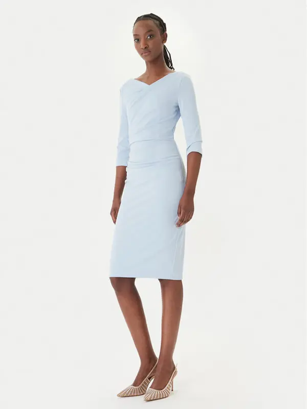RINASCIMENTO Rinascimento Koktel haljina CFC0127699003 Svijetloplava Slim Fit