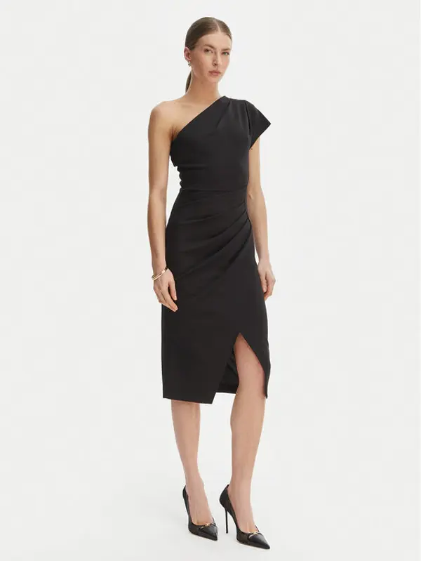RINASCIMENTO Rinascimento Koktel haljina CFC0127793003 Crna Slim Fit