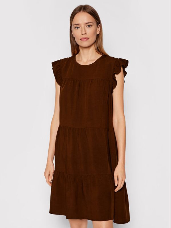 Rinascimento Rinascimento Ljetna haljina CFC0103416003 Smeđa Regular Fit