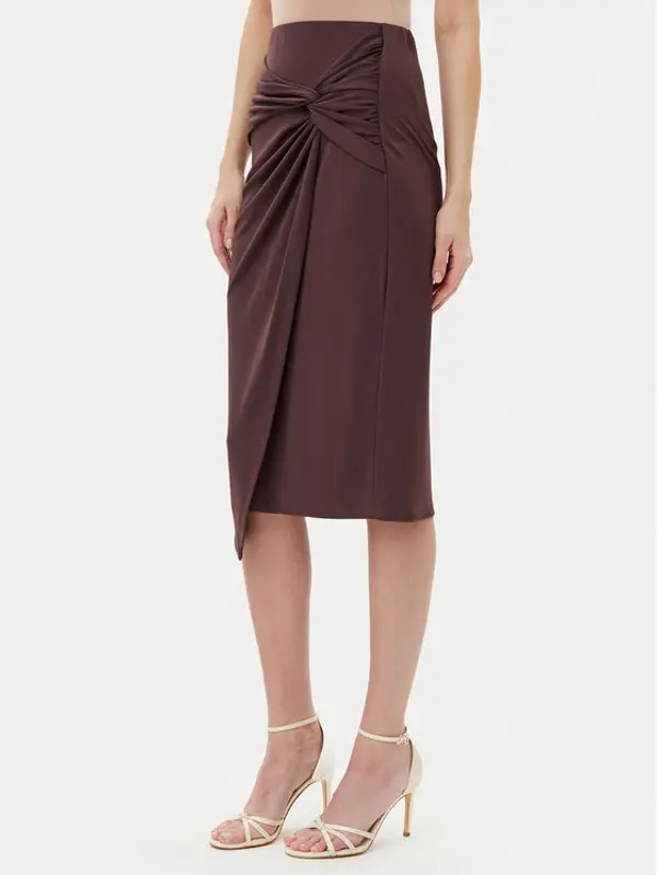 RINASCIMENTO Rinascimento Midi suknja CFC0123489003 Smeđa Regular Fit