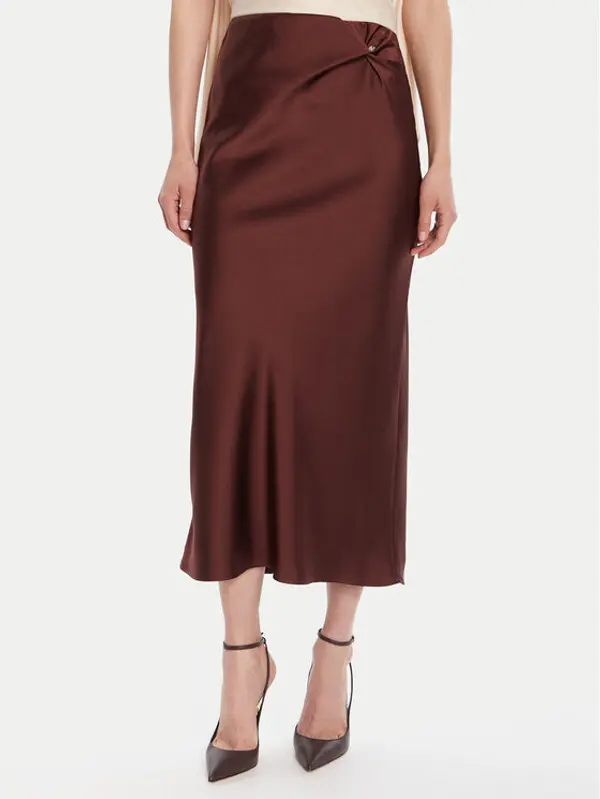 RINASCIMENTO Rinascimento Midi suknja CFC0125416003 Smeđa Regular Fit