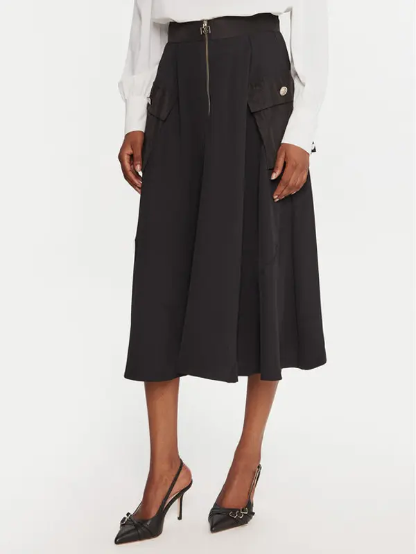 RINASCIMENTO Rinascimento Midi suknja CFC0126183003 Crna Regular Fit