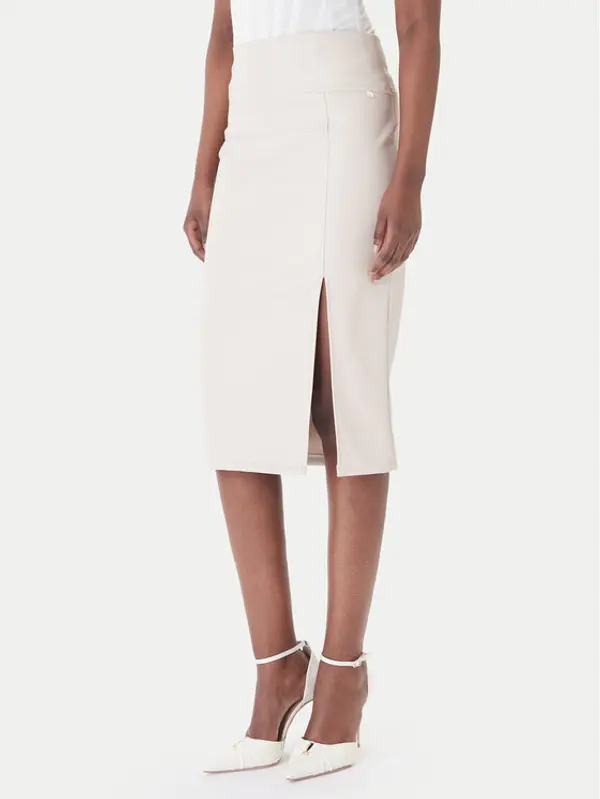 RINASCIMENTO Rinascimento Suknja od imitacije kože CFC0127468003 Bež Slim Fit
