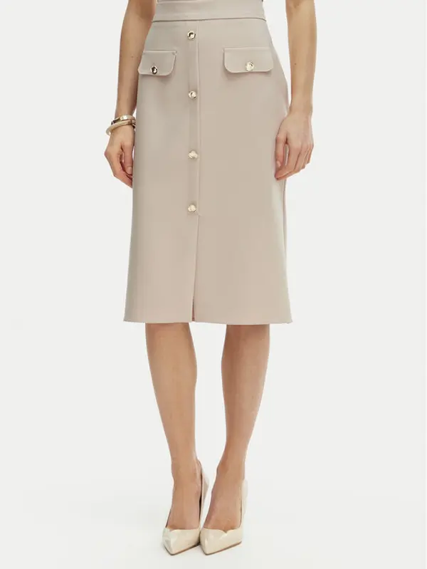 RINASCIMENTO Rinascimento Suknja olovka CFC0128271003 Bež Slim Fit