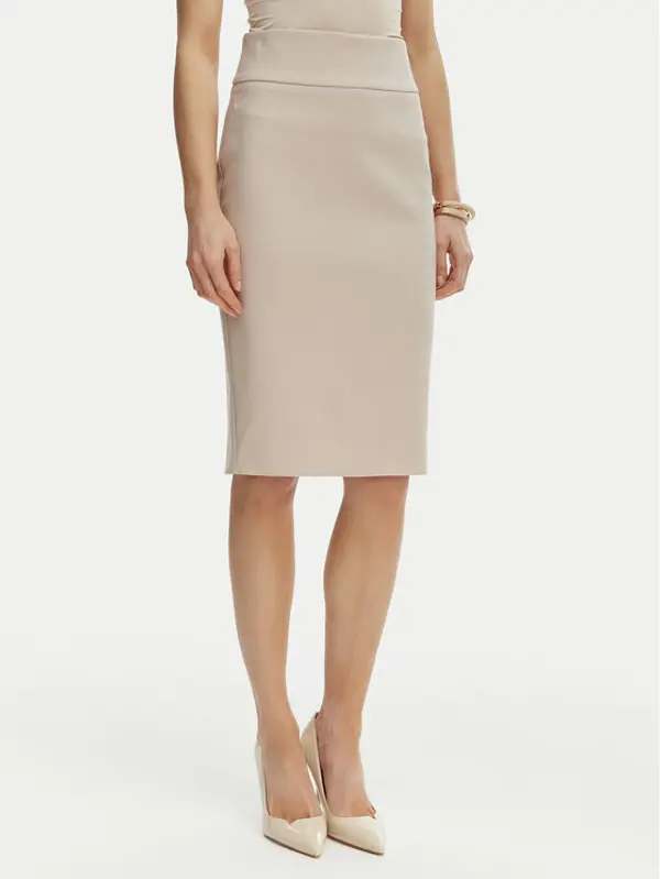 RINASCIMENTO Rinascimento Suknja olovka CFC0128651003 Bež Slim Fit