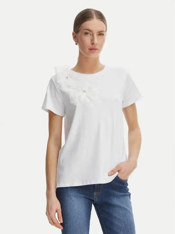 RINASCIMENTO Rinascimento T-shirt CFC0128080003 Bijela Regular Fit