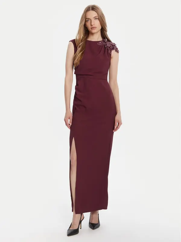 RINASCIMENTO Rinascimento Večernja haljina CFC0020094002 Tamnocrvena Slim Fit
