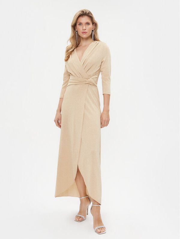 Rinascimento Rinascimento Večernja haljina CFC0115615003 Zlatna Regular Fit