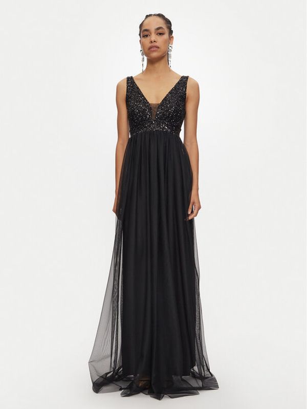 Rinascimento Rinascimento Večernja haljina CFC0120052003 Crna Regular Fit