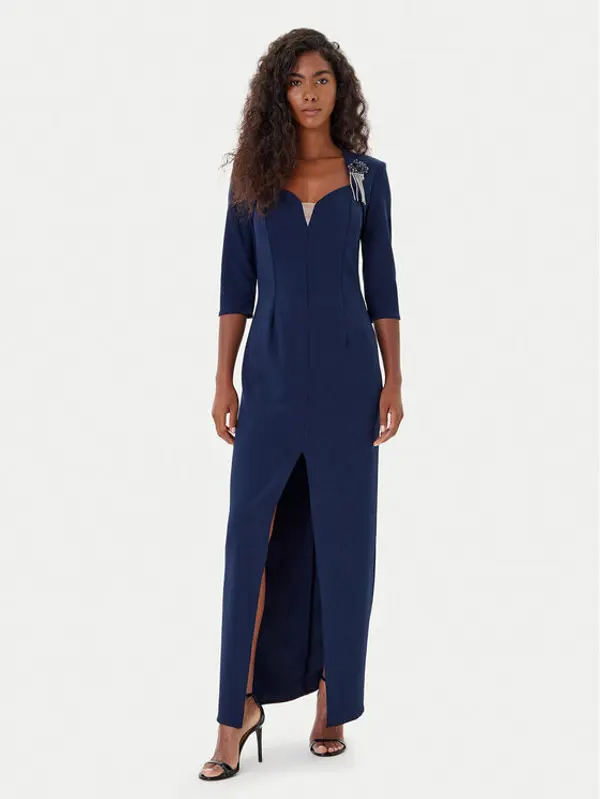 RINASCIMENTO Rinascimento Večernja haljina CFC0125271003 Tamnoplava Slim Fit