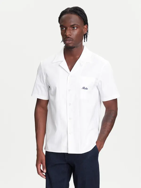 Robe di Kappa Robe di Kappa Košulja Robe Giovani Aousja 631372W Bijela Regular Fit