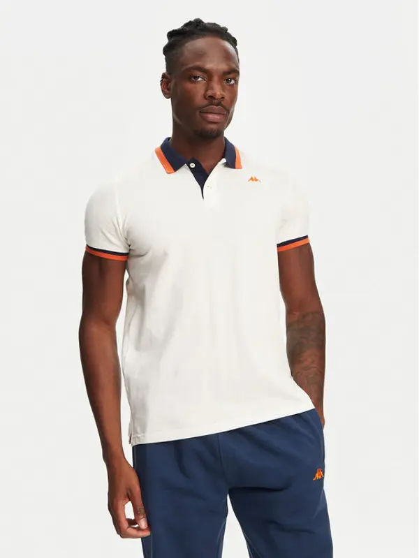 Robe di Kappa Robe di Kappa Polo Atsushi 611255W Écru Regular Fit