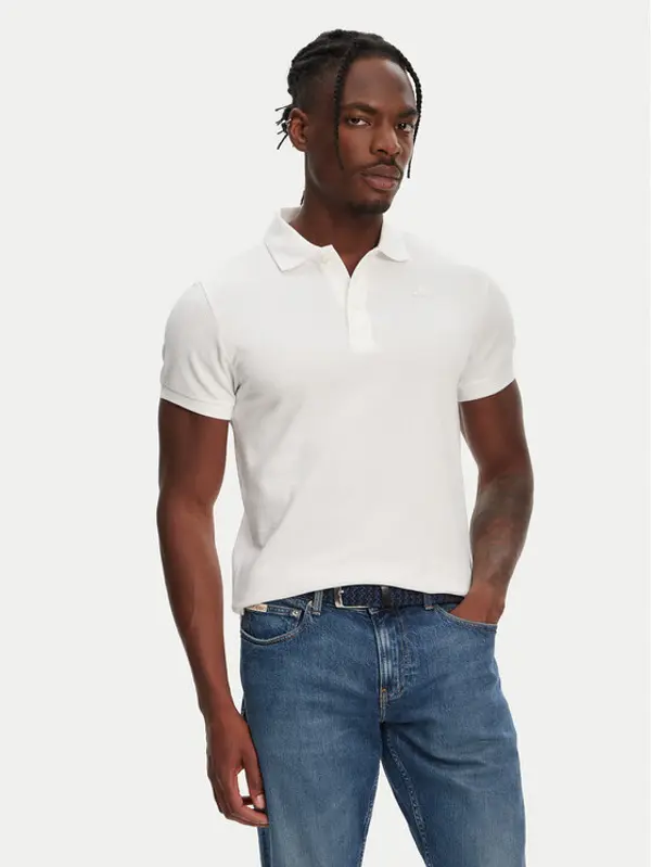 Robe di Kappa Robe di Kappa Polo William 6006170 Bijela Slim Fit