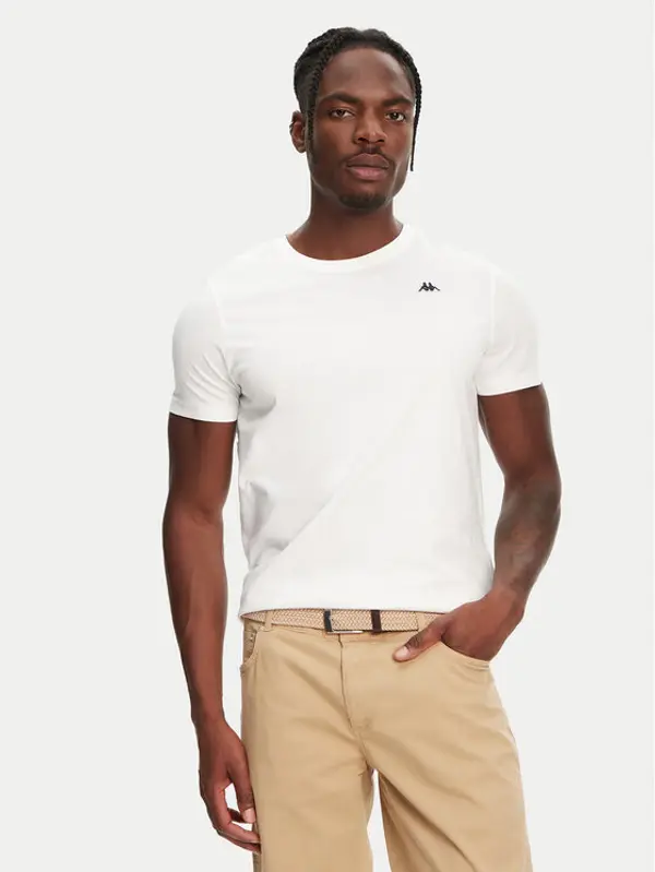 Robe di Kappa Robe di Kappa T-shirt Luc 611187W Bijela Regular Fit