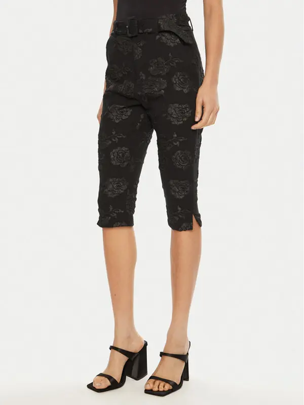ROTATE ROTATE Capri hlače 113305 Crna Skinny Fit