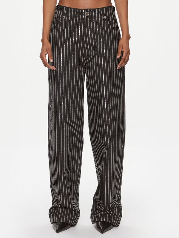 ROTATE ROTATE Hlače 111791100 Crna Wide Leg