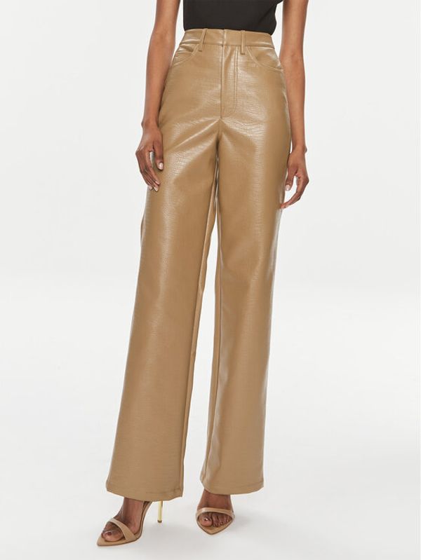 ROTATE ROTATE Hlače od imitacije kože 1121432512 Smeđa Regular Fit