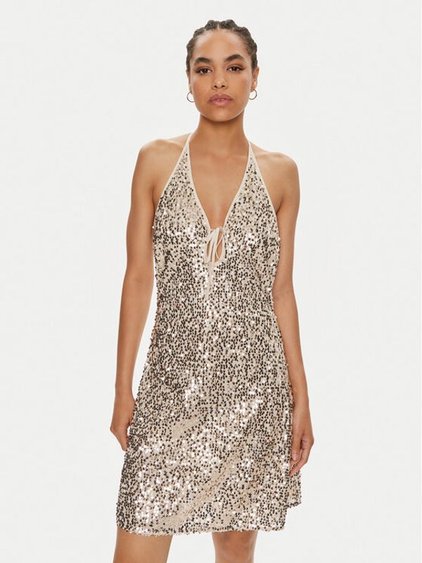 ROTATE ROTATE Koktel haljina Magnolia 1126281531 Zlatna Slim Fit