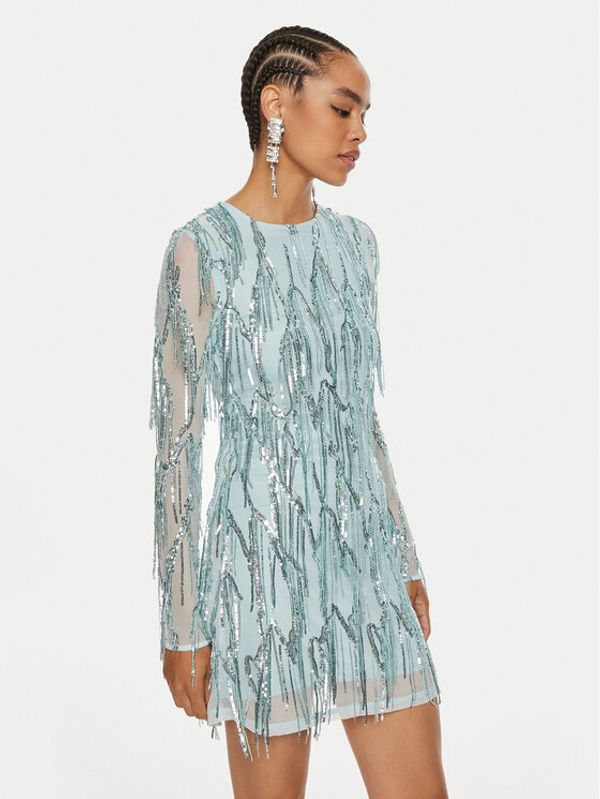 ROTATE ROTATE Koktel haljina Rebani 112952599 Plava Slim Fit