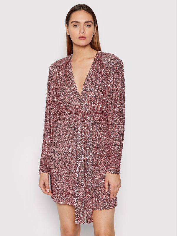 ROTATE ROTATE Koktel haljina Samantha RT866 Ružičasta Loose Fit