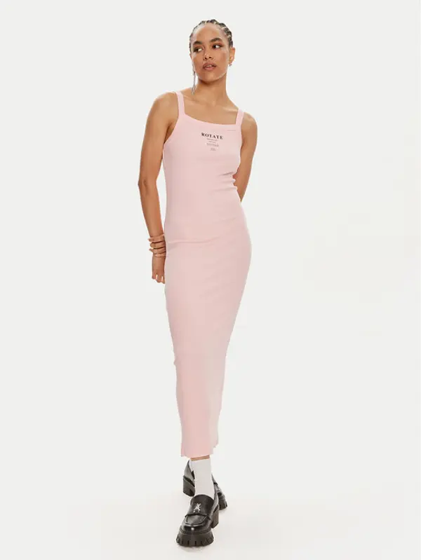 ROTATE ROTATE Ljetna haljina Vigdis 1124431011 Ružičasta Slim Fit