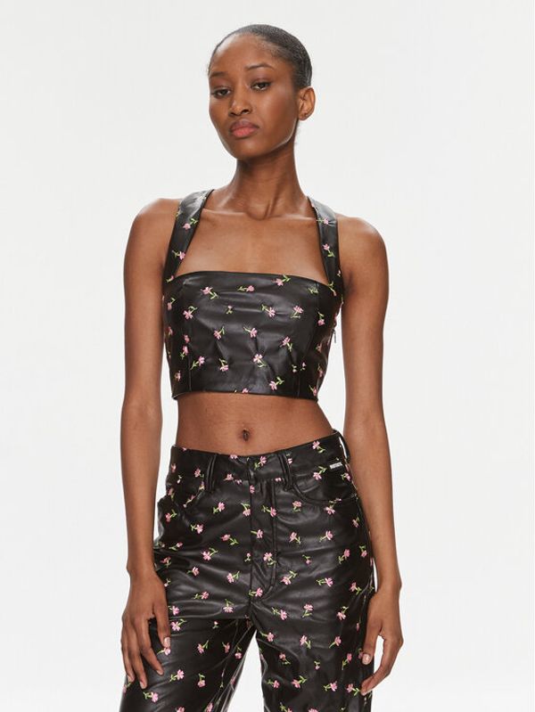 ROTATE ROTATE Top Printed Cut-Out Top 1117262890 Crna Slim Fit