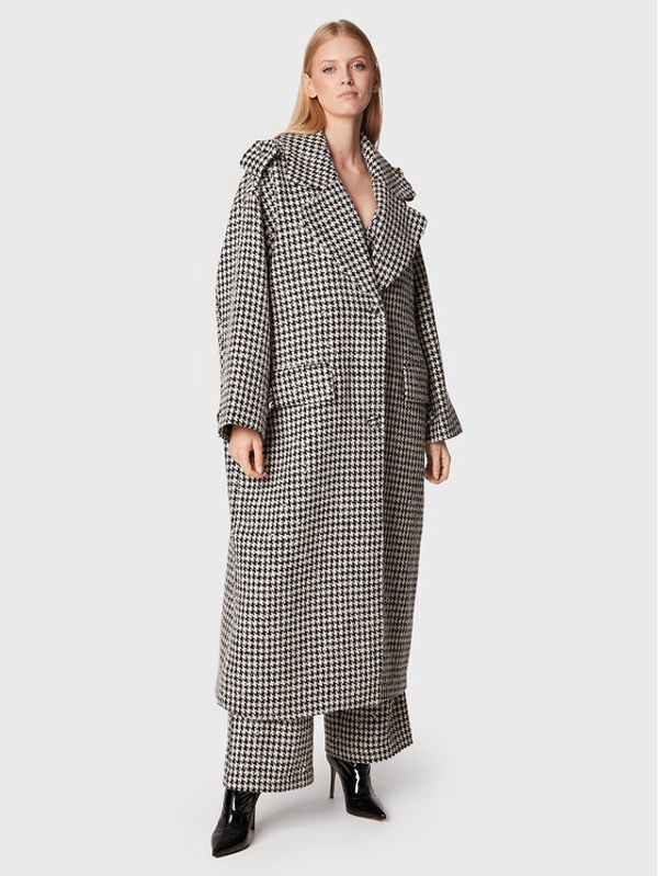 ROTATE ROTATE Vuneni kaput Sparkly Houndstooth RT1904 Šarena Oversize