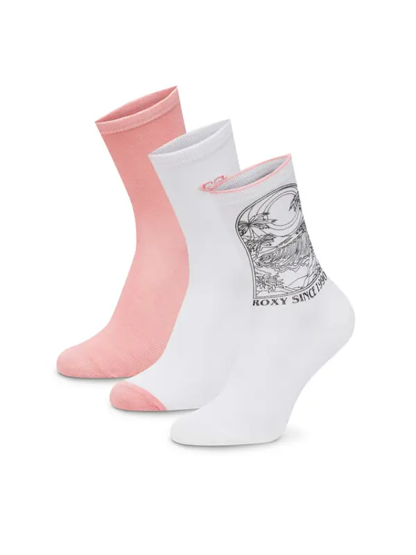 Roxy Roxy Duge čarape AS_ROXY_05W_SS25 (3-PACK) Ružičasta