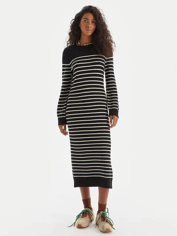 Roxy Roxy Džemper haljina Cool Waves SD ERJKD03536 Crna Regular Fit