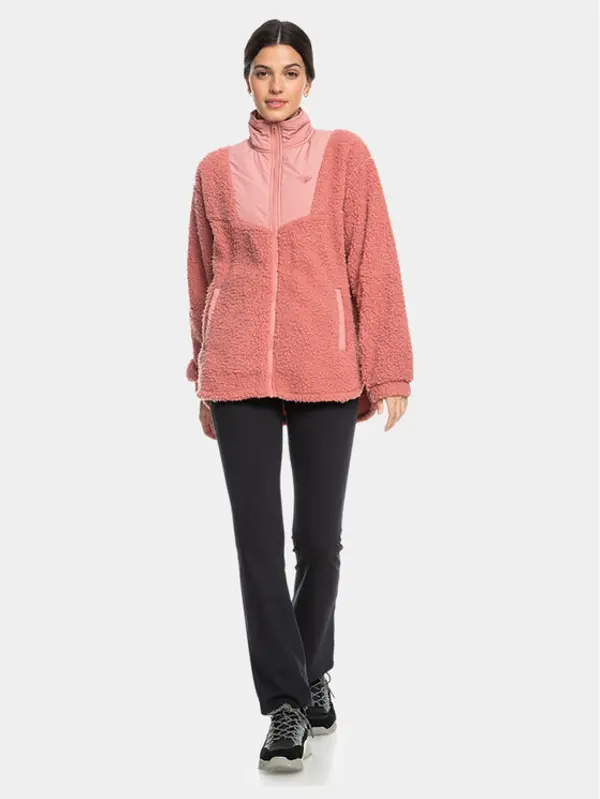Roxy Roxy Flis Sherpa Jacket Plfl ERJPF03155 Ružičasta Regular Fit