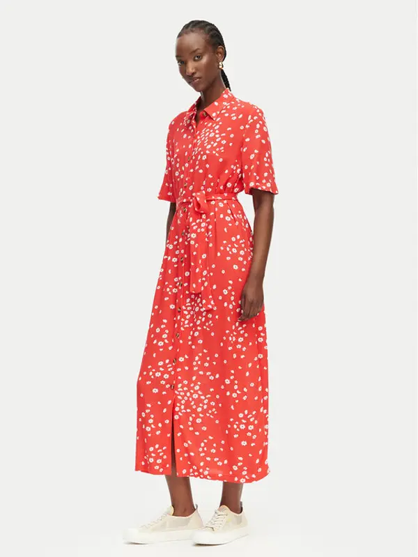 Roxy Roxy Haljina košulja Island Escape ERJWD03865 Crvena Regular Fit