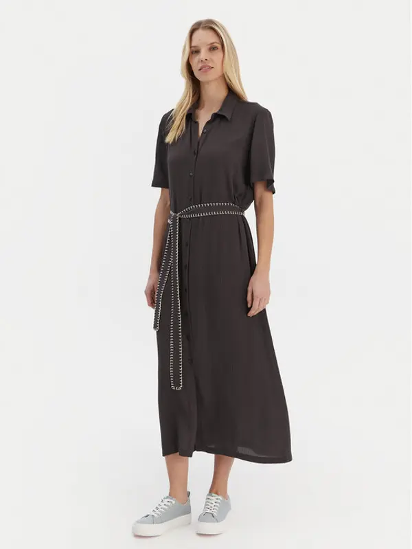 Roxy Roxy Haljina košulja Island Escape Solid ERJWD03884 Siva Regular Fit
